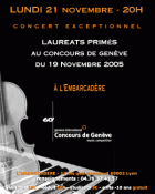 Concert organisé avec les lauréats primés au concours de Genève