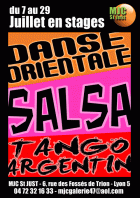 Stages de danse orientale, salsa, tango